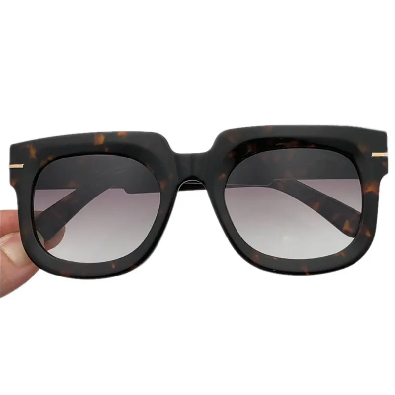 

202 Norble Unisex 29 Acetate Oversized Sunglasses UV400 53-22-140 HD Gradient Lens Fashion Square Bold Big-Rim Goggles