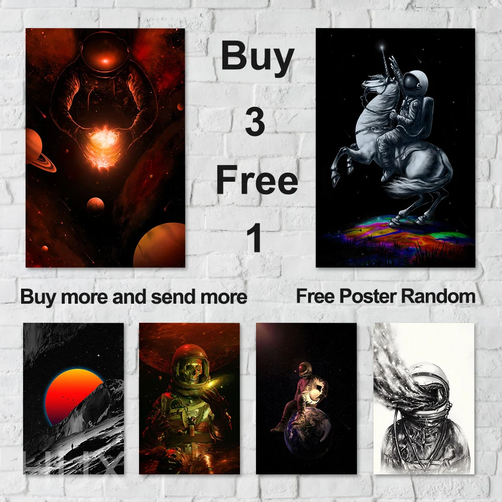 

Heart Heart Astronaut Aesthetics Poster Astronomy Space Wall Art Canvas Painting Image Print Nordic Kids Home Room Decor Murals