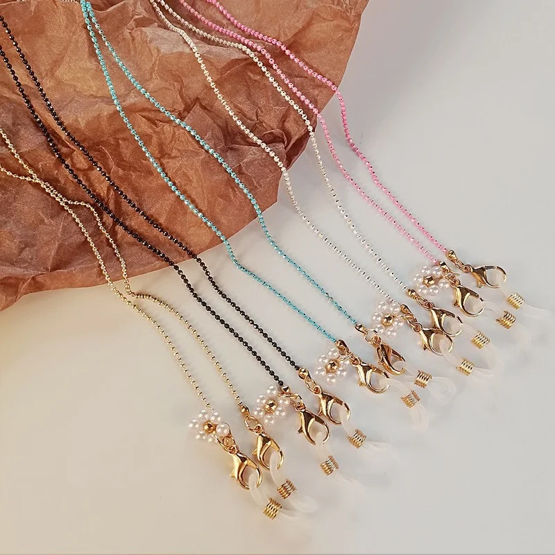 

Artificial Pearl Flower Glasses Chains Daisy Eyeglasses Chain Charms Cute Trend Women Sunglasses Accessory Necklace Mask Rope