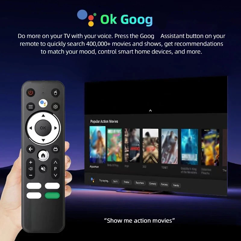Фото TV98 ATV H313 Smart TV Box Android 13.0 H313 четырехъядерный 2,4 ГГц/5 ГГц двойной Wi-Fi BT 4K HD 3D медиаплеер iptv голосовая дистанционная телеприставка №4
