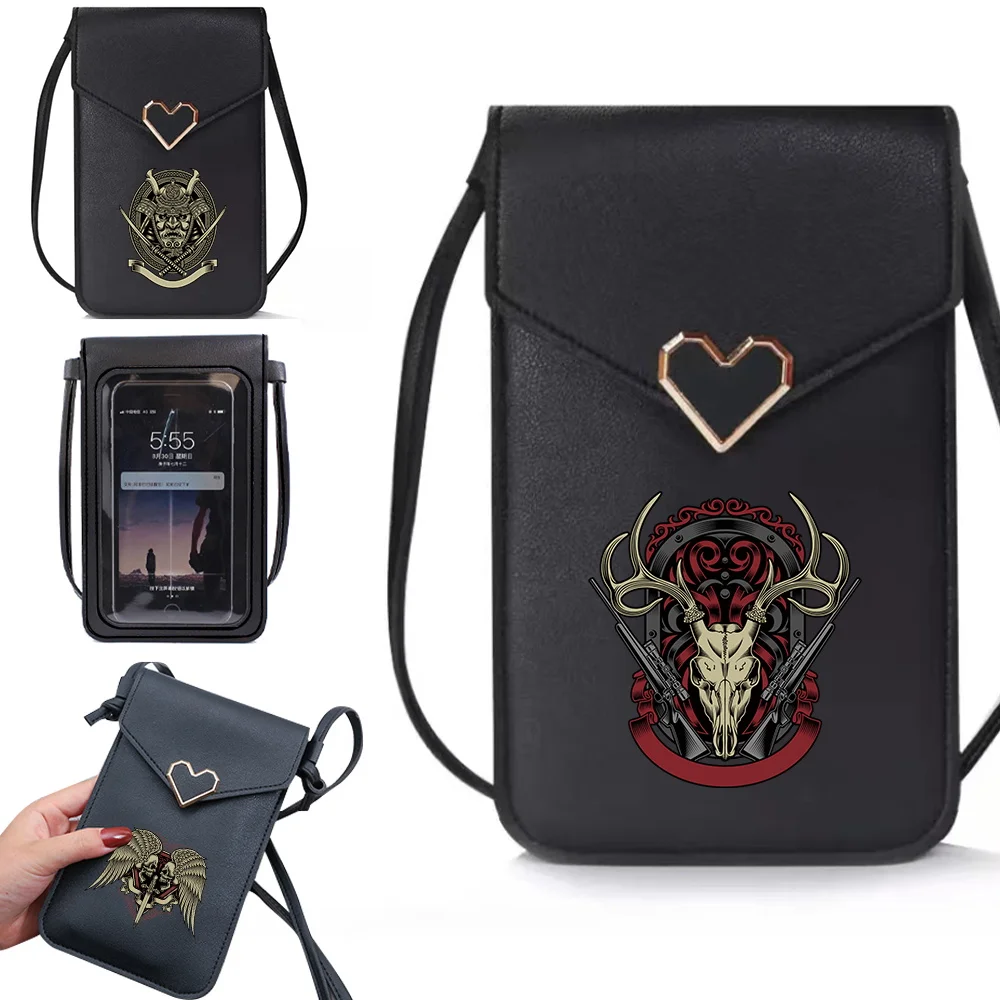 

Women's Messenger Bags PU Mobile Phone Bag Hang Neck Coin Purse Vertical All-match Mini Handbag Small Protective Crossbody Bag