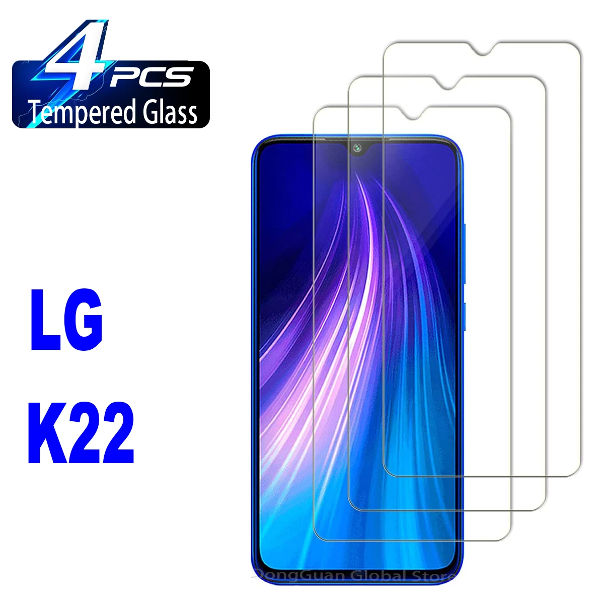 

4Pcs High Auminum Tempered Glass For LG K22 Q51 Q60 Q52 K31 K40S K41S K42 K50 K50S K51S K52 K61 K62 Screen Protector Glass Film