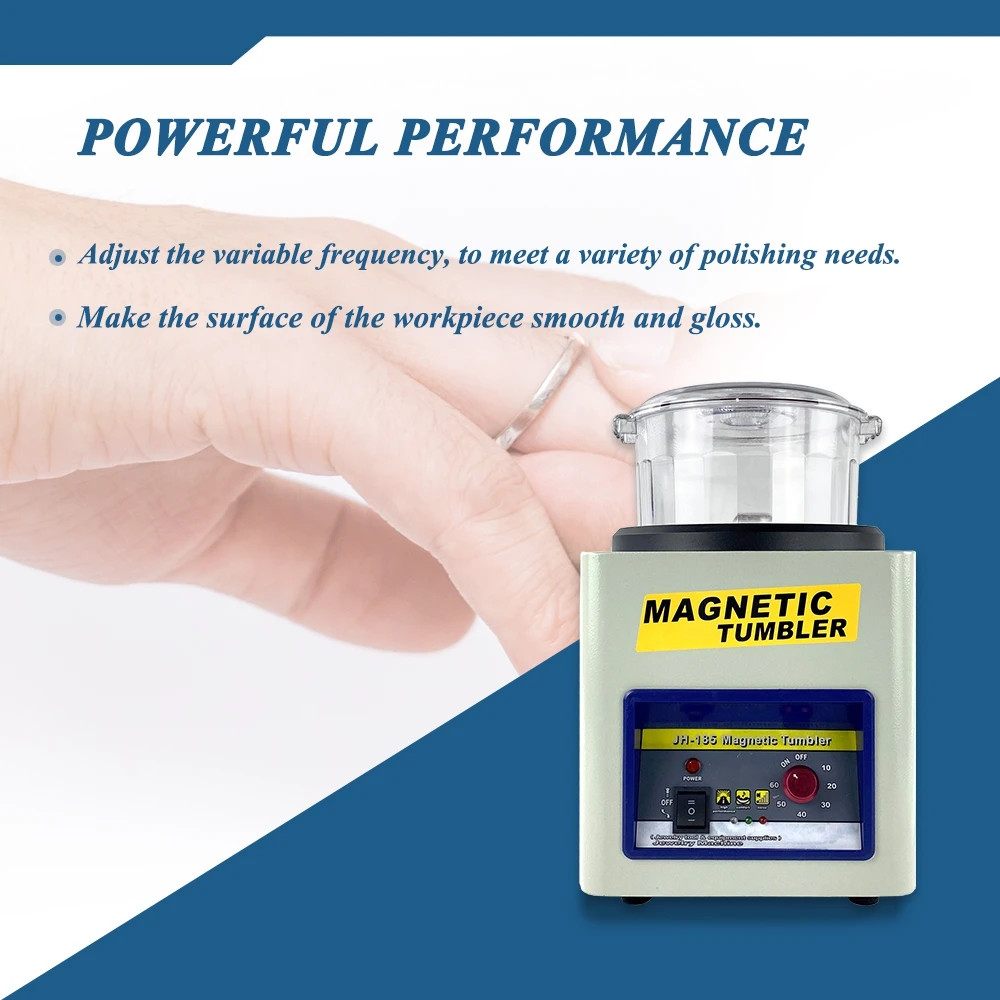 

Jewelry Mini Polisher Rotary Surface Tumbler Capacity Polishing Finishing Machine with Glass Barrel Lock Buckle(JH-185)