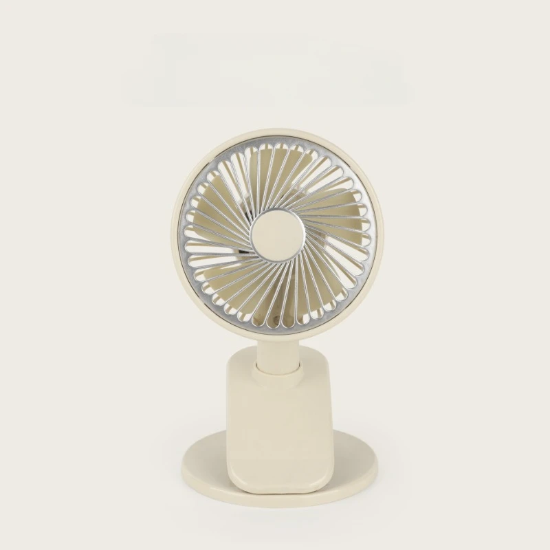 Минималистичный настольный мини-вентилятор с зажимом и USB-зарядкой для