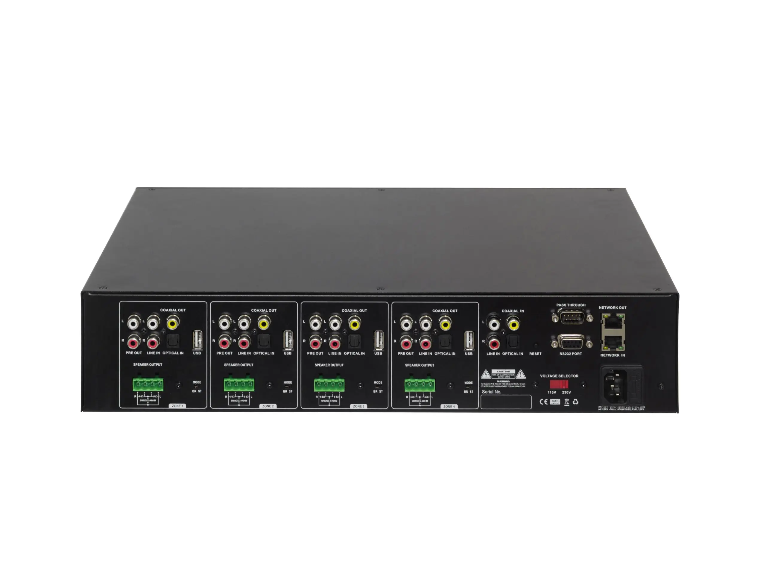 HA400 4-зонный усилитель Airplay audo Equipment многозонный Интегрированный для умного дома