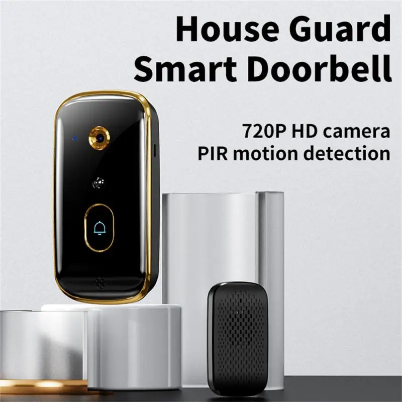 

Wifi Smart Video Doorbell With Chime 720 HD Camera 2-way Audio PIR Motion Detection Night Vision Work With X Smarthome App