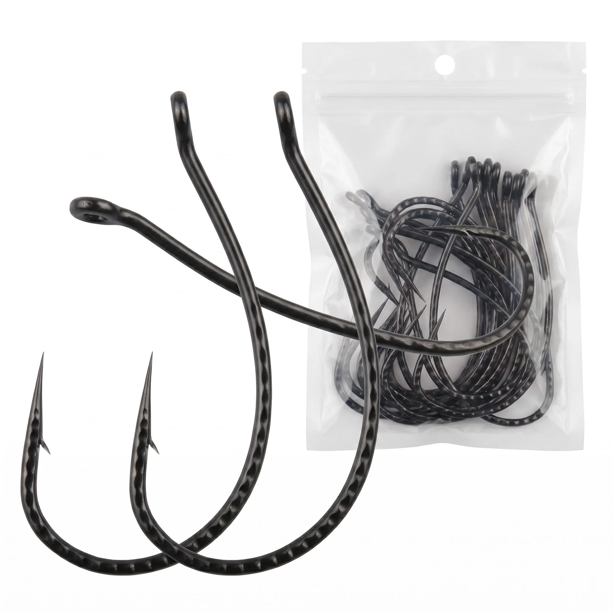 Фото 50 шт. крючков Wacky Hooks из высокоуглеродистой стали – нескользящие крючки для мягких приманок, подходят для ловли на червя, подходят для ловли карпа и всех видов рыболовных снастей. №5