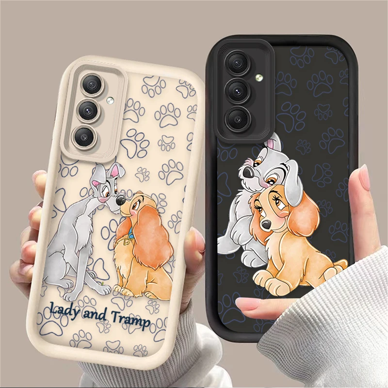 Чехол Disney Lady and the Tramp для Samsung Galaxy A55 A35 A25 A15 A05 A05S 5G A24 A13 A23 A12 A22 A32 A52 A52S A71 A72 A51 4G