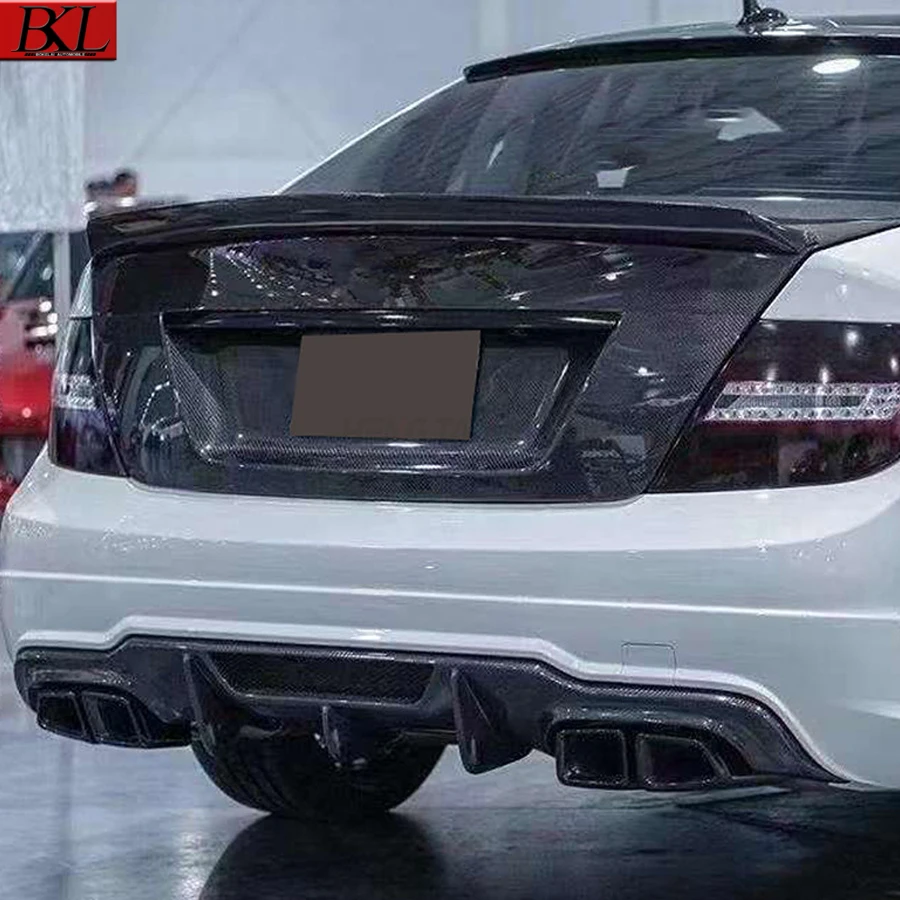 Для Mercedes Benz C Class W204 C63 C43 C200 C260 12-14 автомобильный задний бампер из углеродного