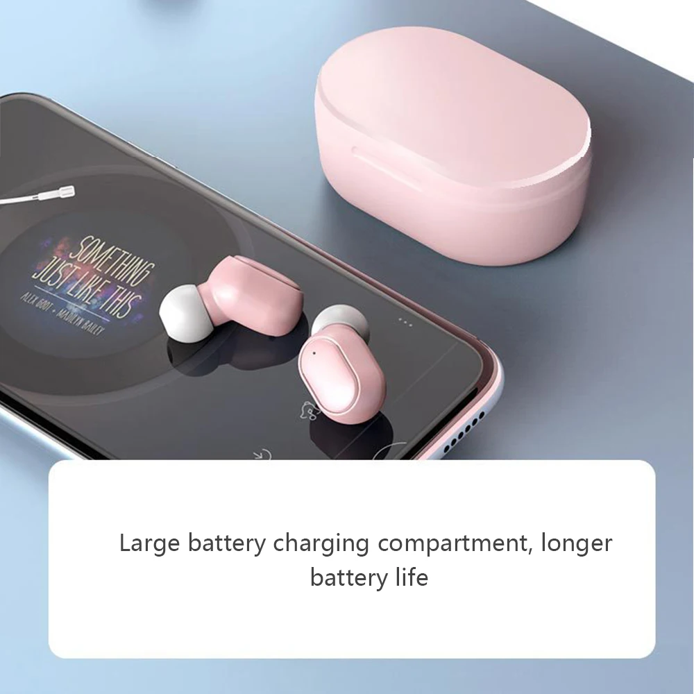

RYWER Bluetooth 5.0 Wireless Headphones Earphones For girl woman Sport Earbuds Headset Charging box Headphones waterproof