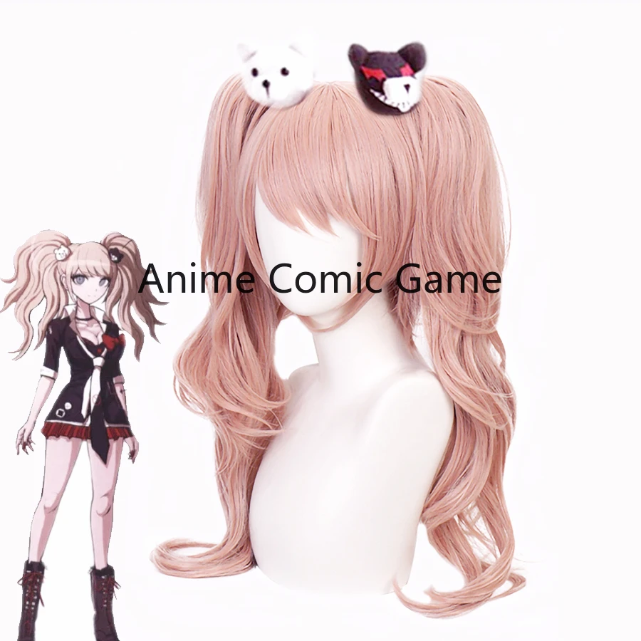 

Dangan Danganronpa Enoshima Junko Cosplay Wig Long Wavy Ponytail Hair Heat Resistant Hairs DanganRonpa Cosplay Girls Women Wigs