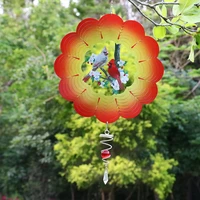 3d cardinal wind spinner bird wind spinner with swivel hanging hook garden decorative cardinal red bird wind chime