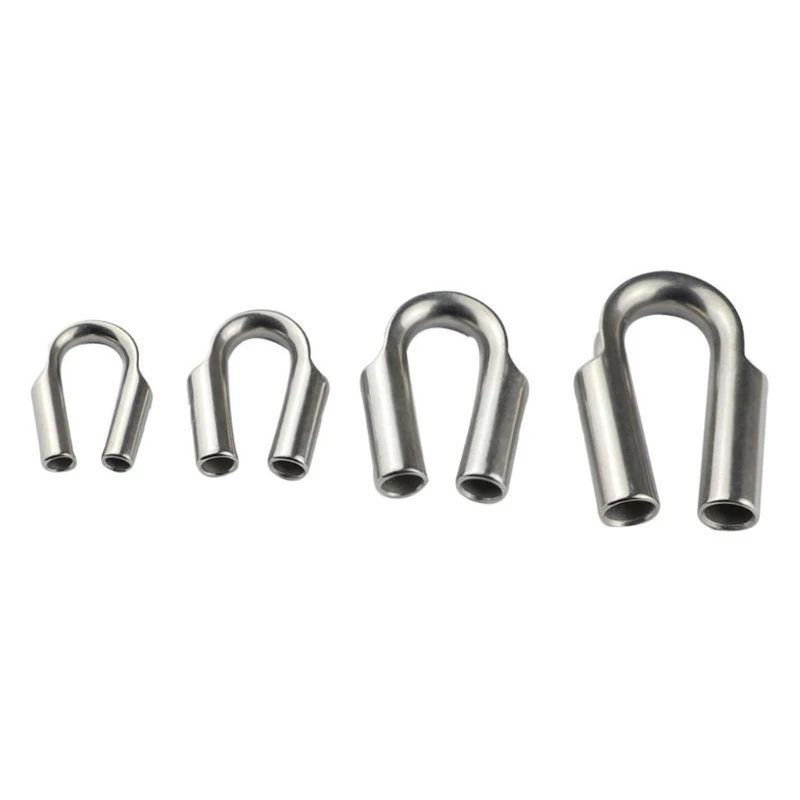 

D7WD Stainless Steel Wire Protector Wire Guard Guardian Protectors loop U Shape Clasp