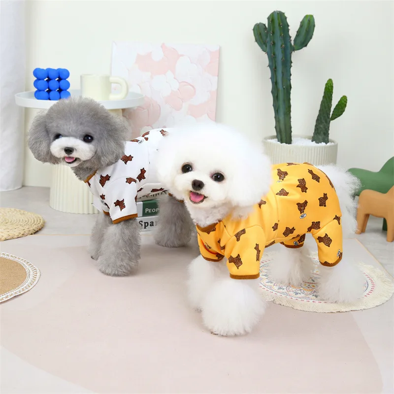 

The New Autumn and Winter Bear Baby Bag Belly Four-legged Pants Spot Small and Medium British Short Cat Teddy Dog Pet Clothes