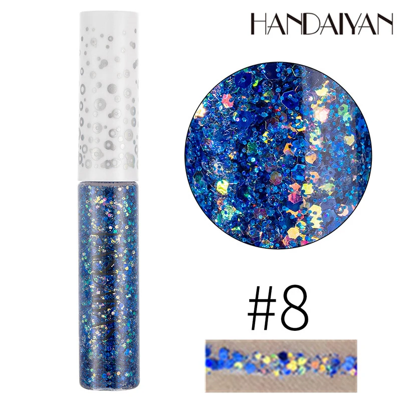 

1Pcs Blue Shiny Eye Liners Cosmetics for Women Pigment Silver Gold Color Liquid Glitter Eyeliner Professional Charming Makeup