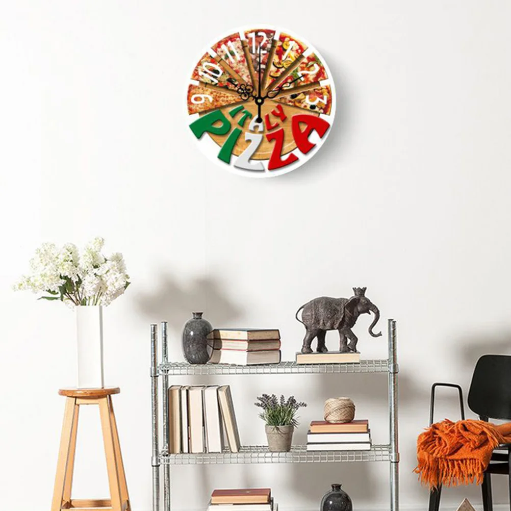 Настенные часы с пиццей декоративные большие круглые украшения для гостиной