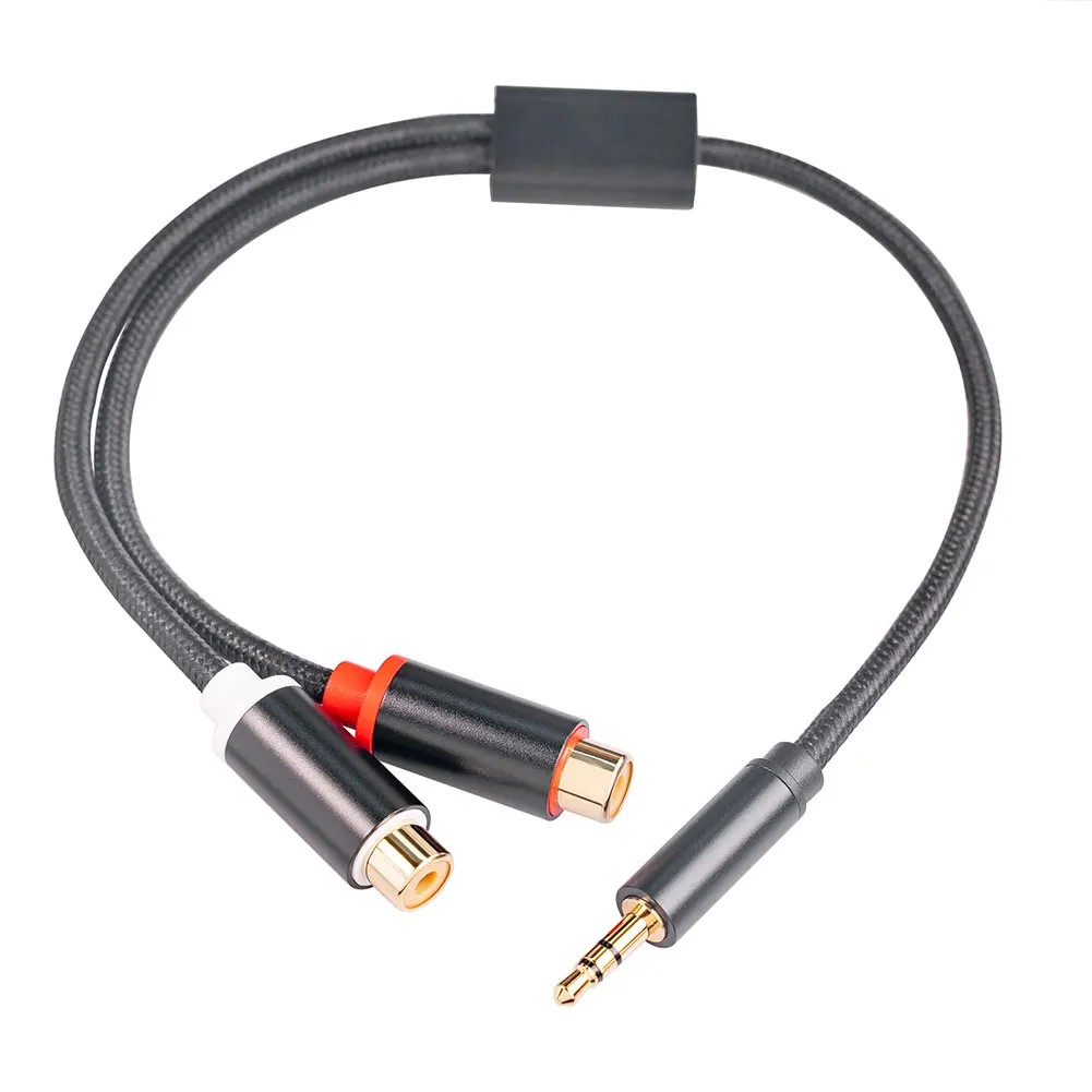 Cable de Audio auxiliar estéreo macho a 2RCA hembra de 3,5mm, adaptador...