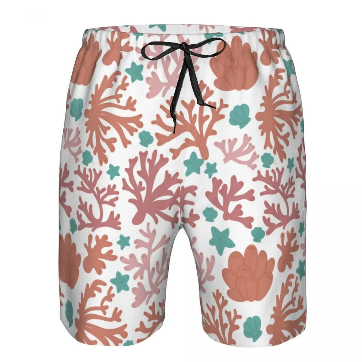 

Summer beach swimsuit men's quick-drying swimwear Hand Drawn Coral men breathable swimwear beach shorts sexy male swimsuit