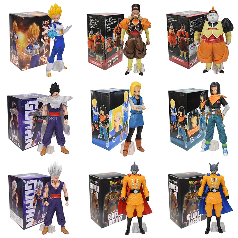 

Anime Dragon Ball EX Figures Android 19 Lapis Lazuli Dr.gero Action Figure Gohan Vegeta Gamma Cooler Statue Model Toys Gifts