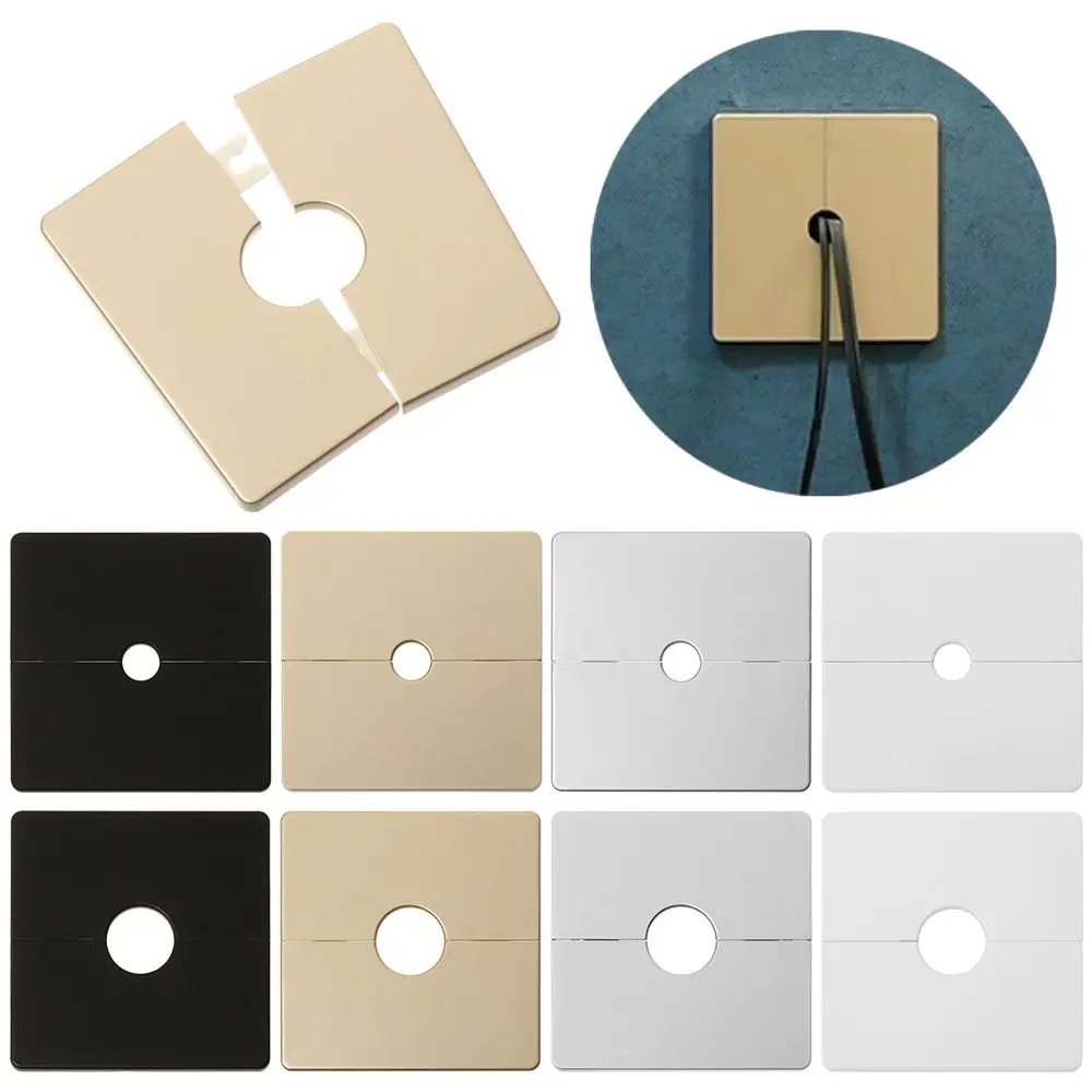 

86Type ABS Wall Wire Hole Covers Separable Self-adhesive Snap-on Panel Office Desk Cable Air-conditioning Dust Pipe Plug