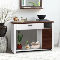 48 Inch Console Table with Drawer and Cabinet Living Room Bedroom Minimalist Corner Table Storage Locker