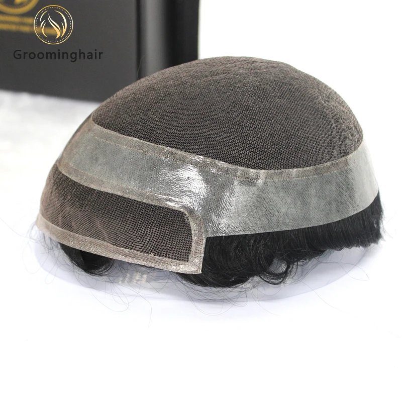 Парик для ухода за волосами голливудская основа парик мужчин индийская система