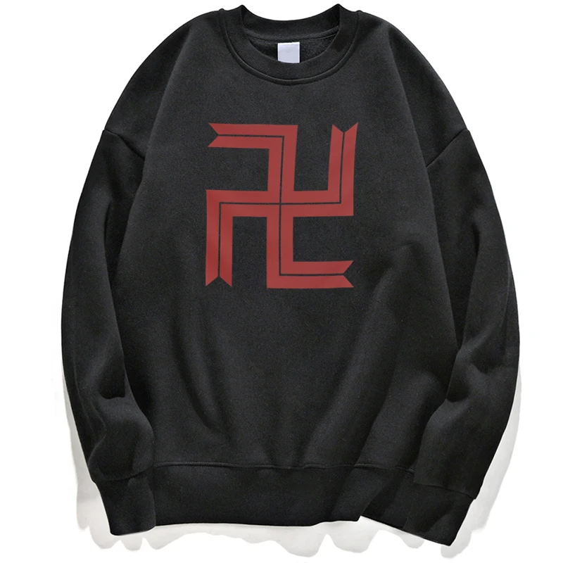 

Толстовка мужская с капюшоном и принтом символа японского аниме Манга тумана, перемычка