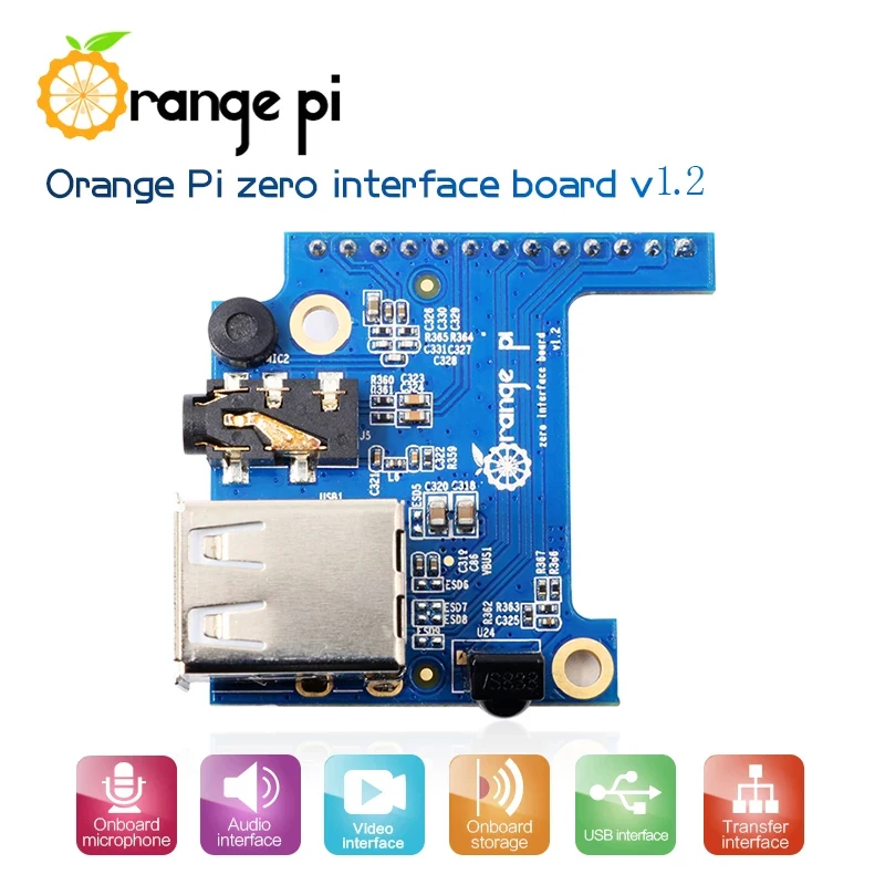 Плата расширения Orange Pi Zero USB 2 0x2 микрофон для аудио и видео функция ИК-приемника