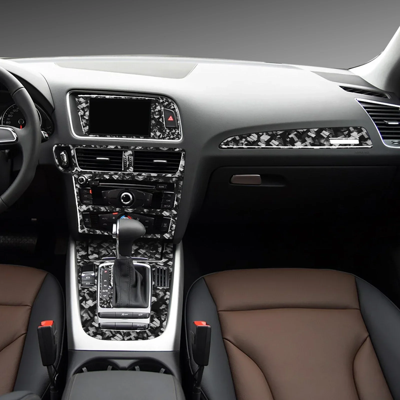 Для Audi Q5 SQ5 8R A4 S4 B8 2009-2017 аксессуары из кованого углеродного волокна салон