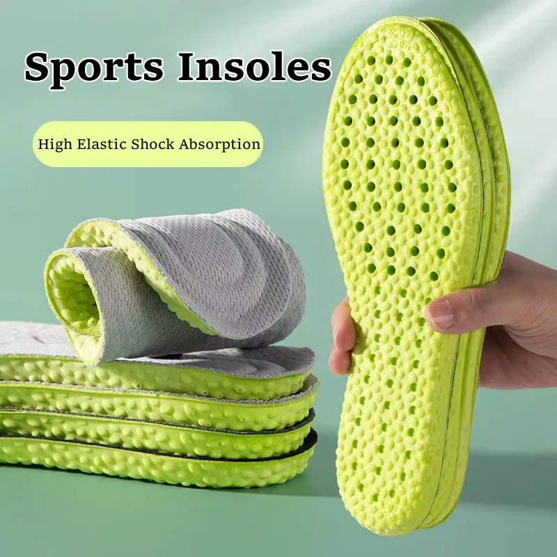 

1Pair Soft Breathable Sport Cushioning Inserts Wormwood Deodorant Insoles For Men Women Boost Shoe Pads Mesh EVA Can Cut Insole
