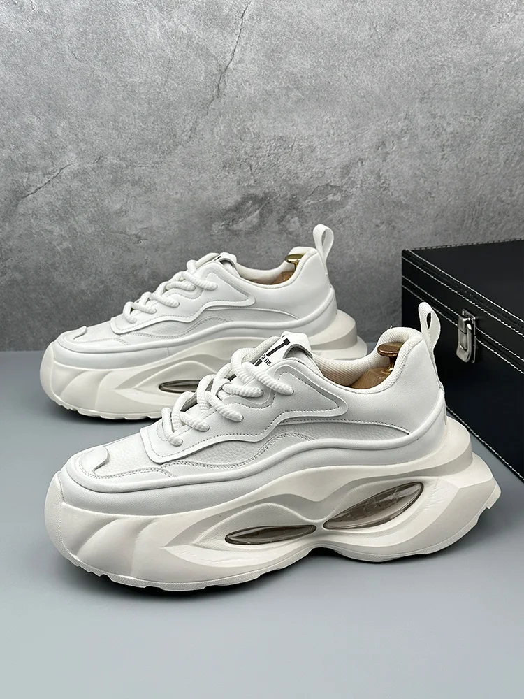 Мужские туфли для папы на воздушной подушке осень-зима 2024 новая кожаная