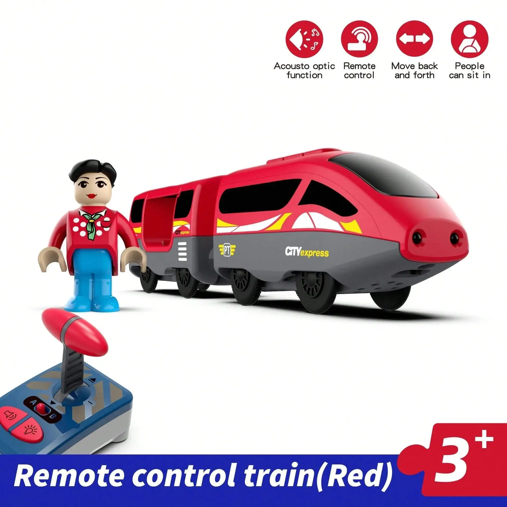 Magnetic Slot Diecast Car RC Electric Train Track Sets Fit for All Wood Railway Accessories Christmas Gift Children