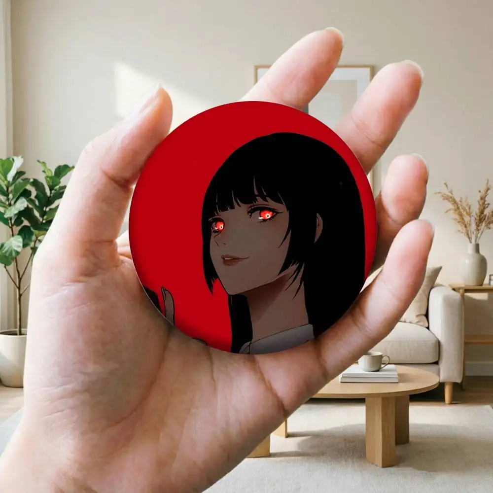 Фото Значки A-Anime Kakegurui Yumeko Jabami 25, 32, 44, 58, 75 мм, персонализированные круглые броши-пины, аксессуар, подарок №5