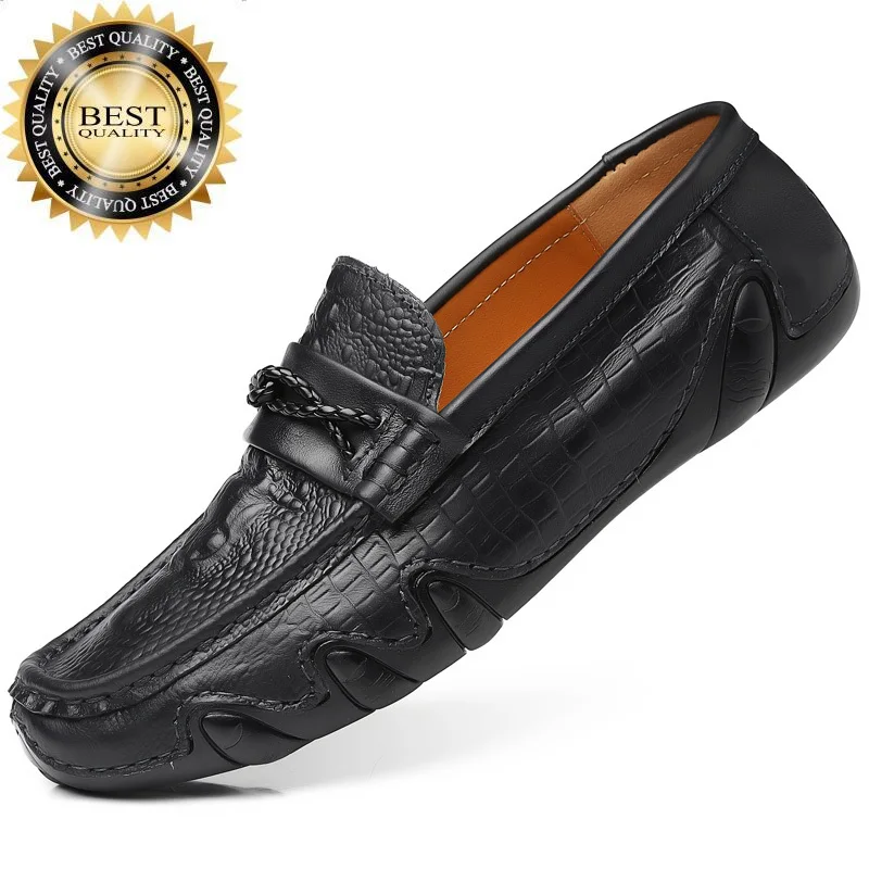 

Men Shoes New Casual High Quality Leather Loafers 's comfortable Fashion Flats Male Driving