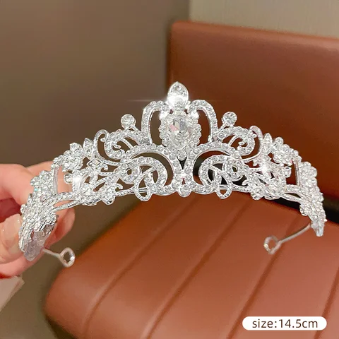 Женская серебряная тиара DIEZI с кристаллами