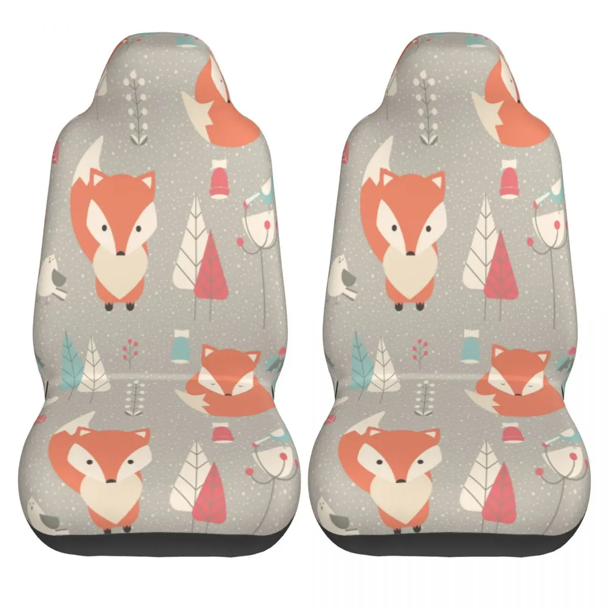

2PCS Car Seat Protector Cover Fox Pattern Universal Seat Covers Car Seat Cover Cushion Protector