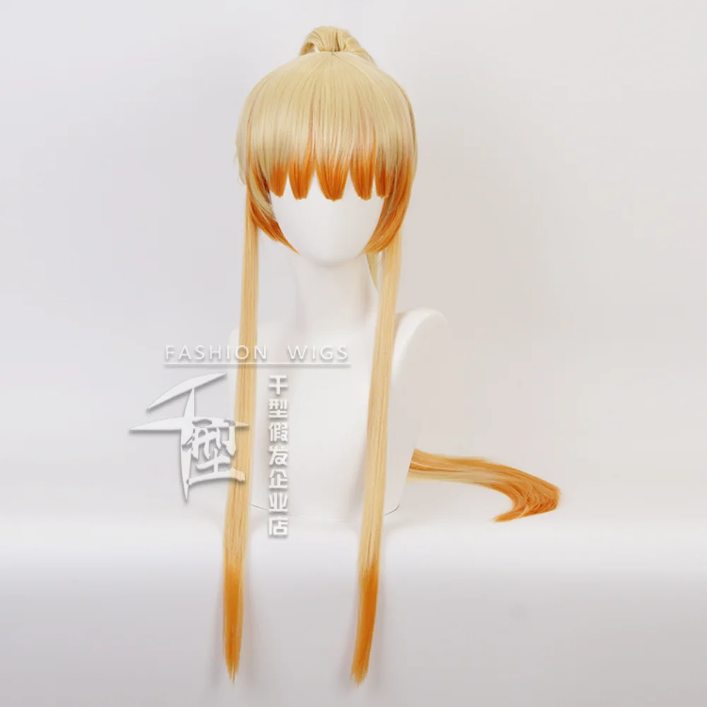 

Anime Demon Slayer Agatsuma Zenitsu Girl Style Cosplay Yellow Long Heat Resistant Synthetic Hair Headwear Cosplay Halloween Wigs