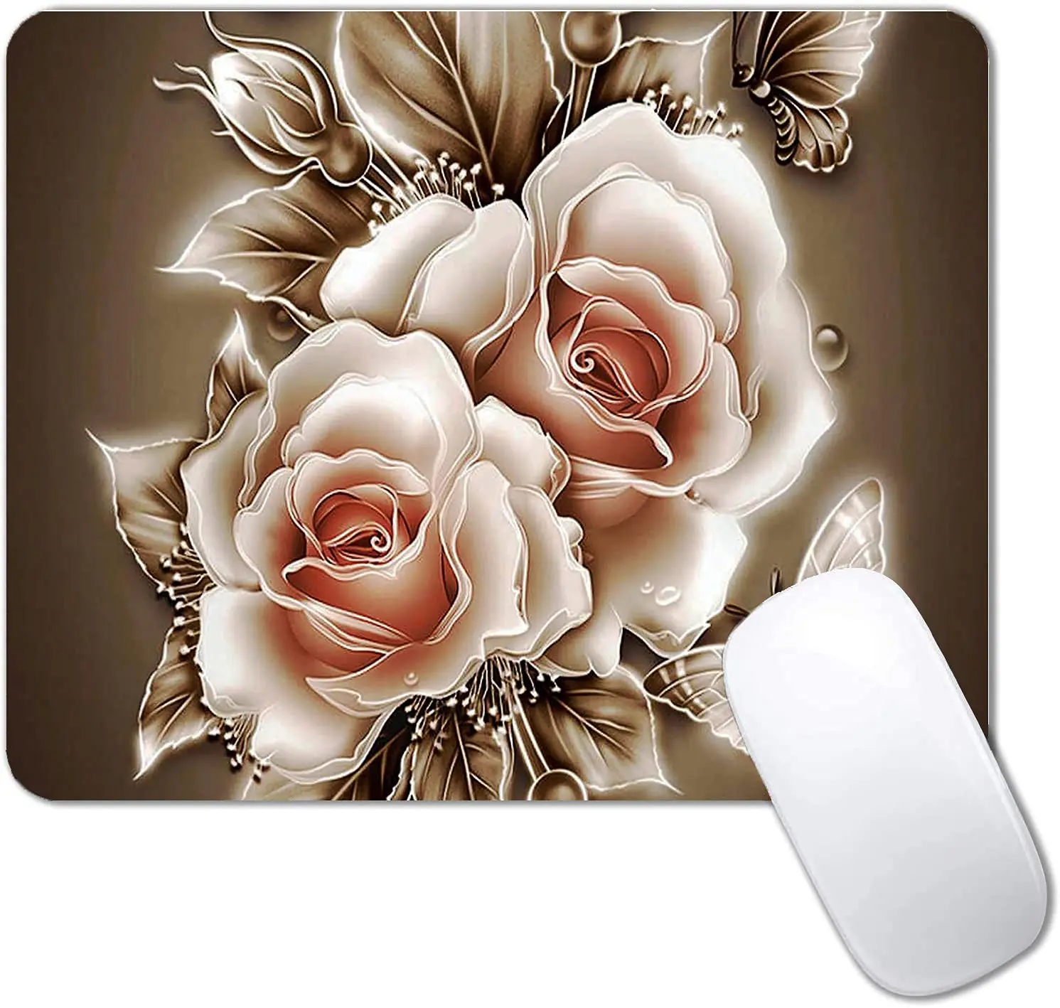 Высокое качество ретро цветок растения печать замок край коврик для мыши геймер