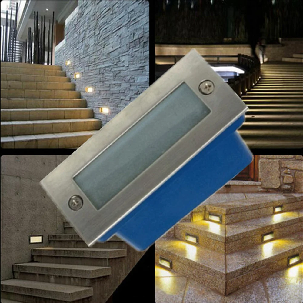 

Indoor/Outdoor led stair light 3W Step Lamp Waterproof Wall Sconce Recessed Floor Lighting for Garden, Front Door,Path, Backyard