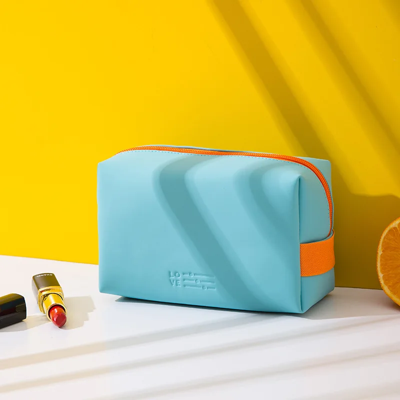 

Cosmetic Bag Waterproof Pu Cute Candy Colors Woman Makeup Travel Bags Portable Toiletry Storage Bag Organizer Box