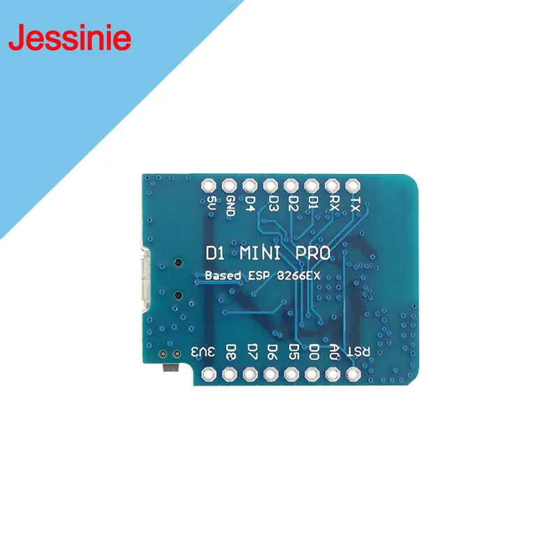 Фото WeMos LOLIN D1 Mini Pro NodeMcu Lua WIFI Интернет вещей IOT макетная плата модуль ESP-12F ESP8266 CH340G TYPE-C USB кабель №5