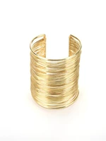 gold plate personality luxury heavy metal high quality wire bracelet high grade alloy jewelry accessories for woman