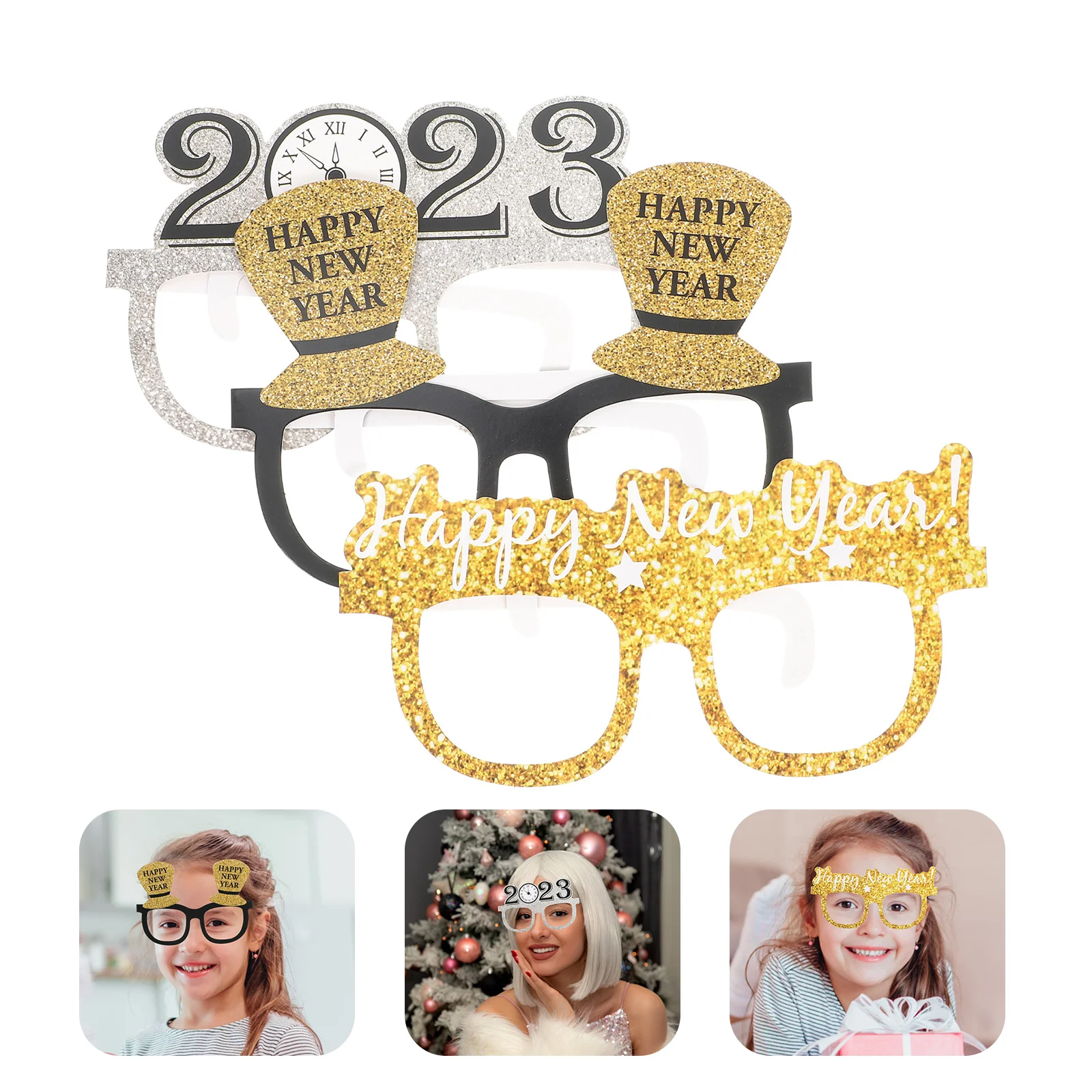 

New Party Eyeglasses Years Year Glasses Eyewear Sunglasses Eve Photo Frame Christmas Supplies Eyeglass Funny Props 2023Christmas