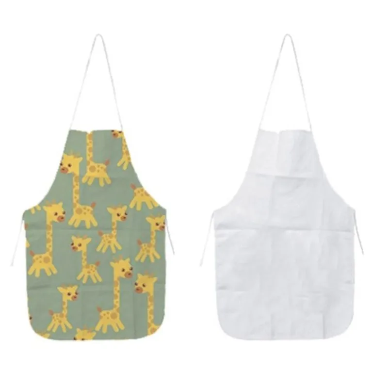 

DHL Heat Transfer Kitchen Apron Polyester Home Sublimation Blank Half Length Sleeveless Aprons DIY Creative Gift 70*46CM DH8888