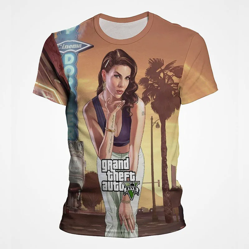 Футболка с 3D принтом из игры Grand Theft Auto GTA
