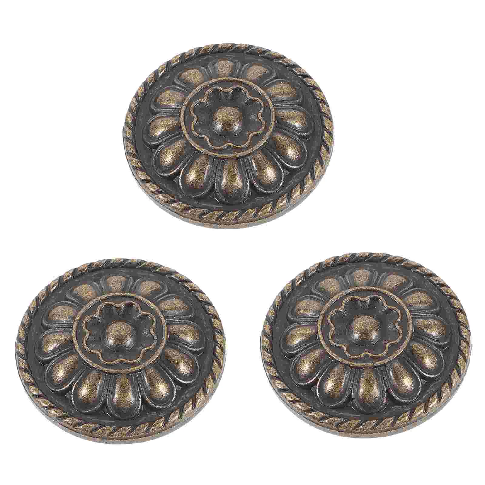 

3 pcs Vintage Drawer Knobs Decorative Cabinet Knobs Round Dresser Knobs Cupboard Knobs