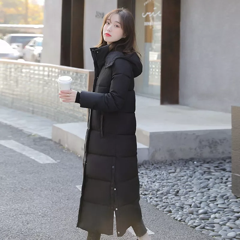 New2022 parka Detachable hat 2021 new winter jacket Korean loose thickened long knee cotton padded jacket winter coat 2181