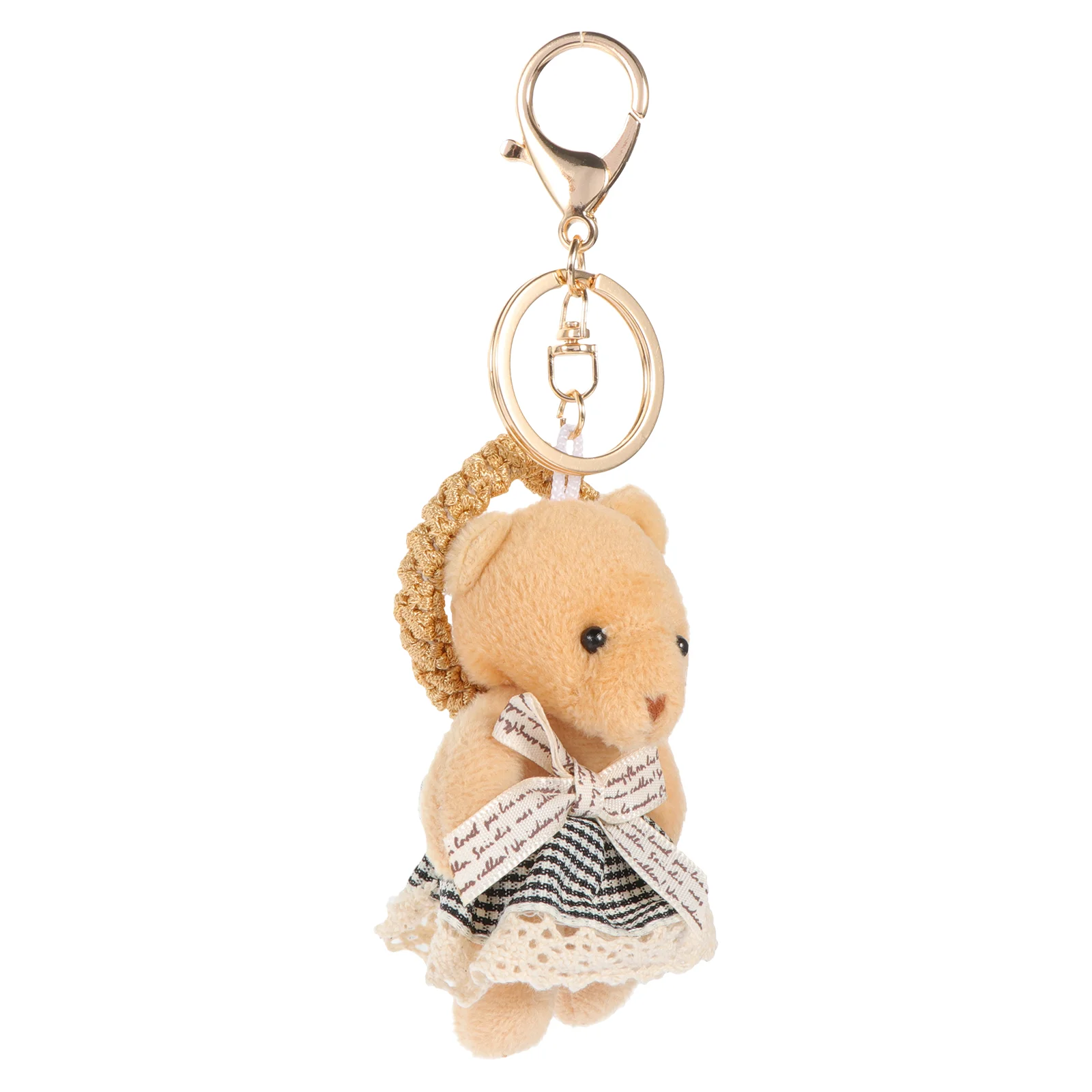 

Bow Tie Bear Keychain Adorable Bear Key Ring Plush Keychain Schoolbag Pendant