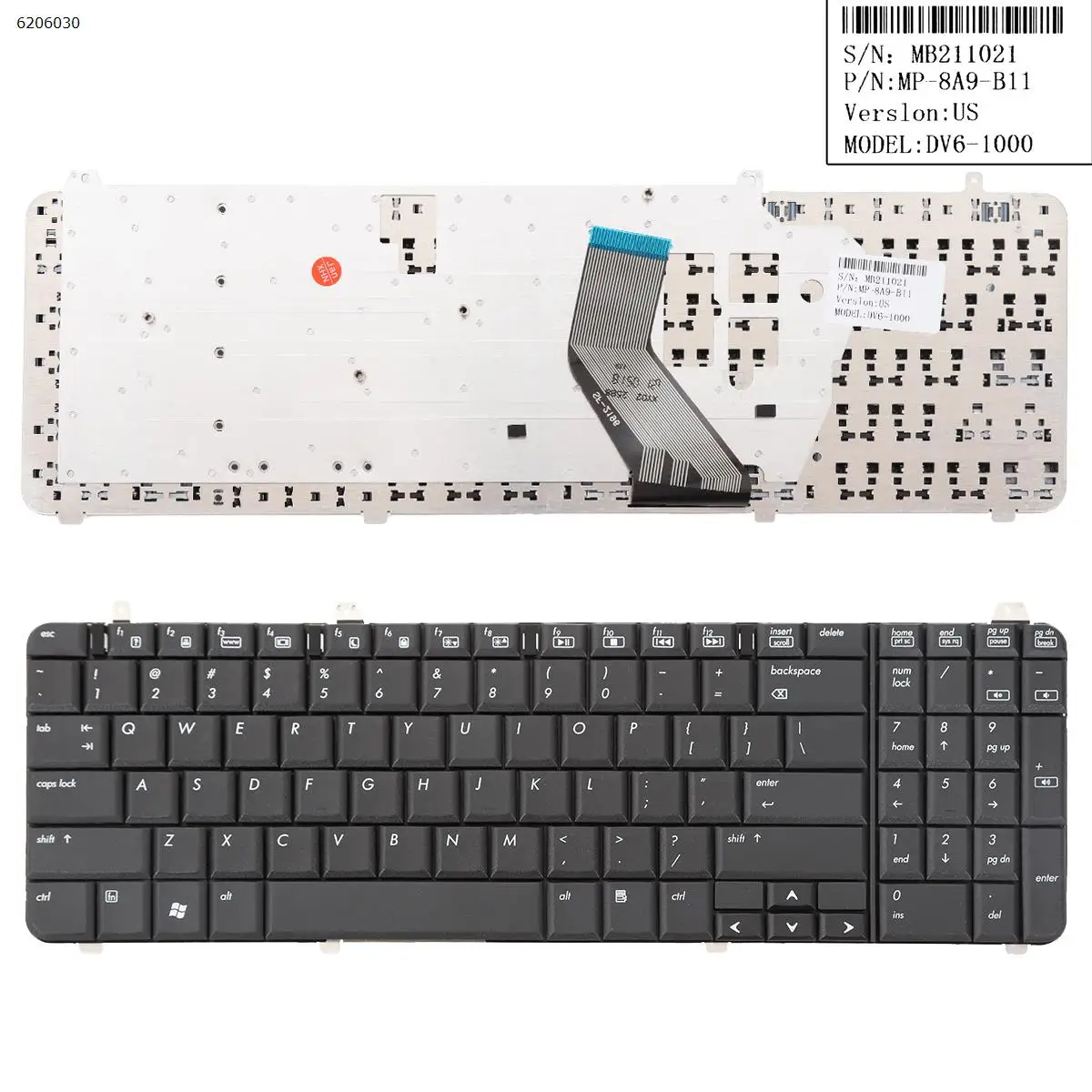 

Клавиатура для ноутбука с американской идентификацией для HP