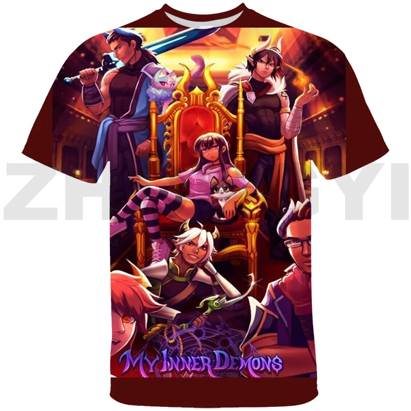 

Популярные футболки Aphmau, топы, футболка оверсайз, Детская футболка с 3D рисунком аниме как кошка, уличная одежда, женская одежда, графические ...